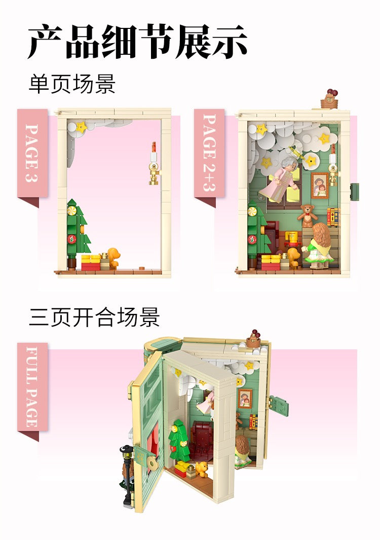 WEKKI™ 3D Fairy Tale Books Bricks · Alice in Wonderland（Free Exquisite  Lighting Parts）
